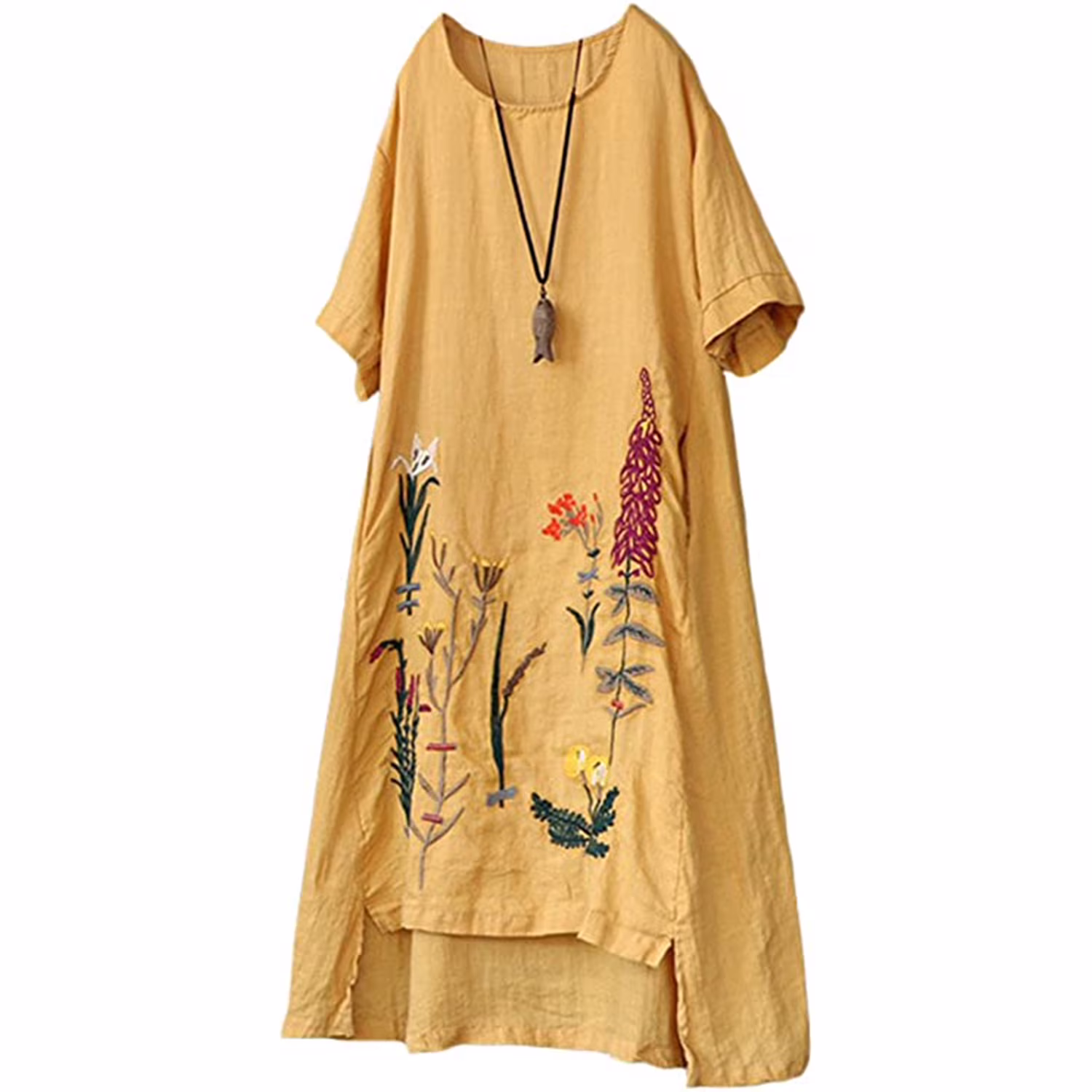 The ICONIC Weekend Linen Shirt Dress (Womens, Sage, M)