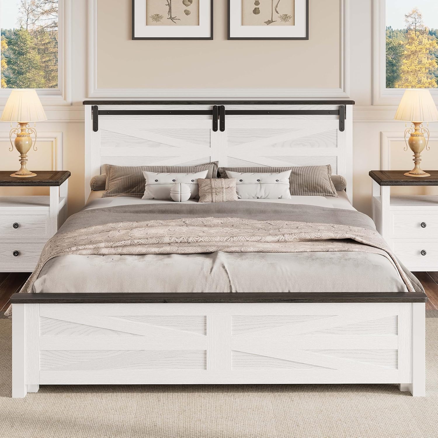 Koala Timber Bed Frame Queen (White)